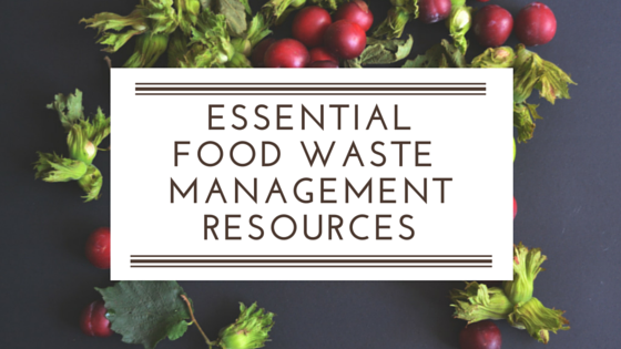 Essential food waste management resources header with radishes in background