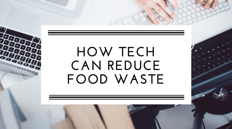 How tech can reduce food waste banner with computer keyboards in background